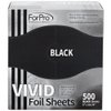 ForPro Vivid Black Embossed Foil Sheets, Aluminum Foil, Pop-Up Foil Dispenser, Hair Foils for Color Application and Highlighting Services, Food Safe, 5” W x 10.75” L, 500-Count