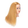 Hairlink 20-22'' Mannequin Head With Human Hair Styling Training Head Dolls for Cosmetology Manikin Maniquins Practice Head with Stand (6611W2714H)