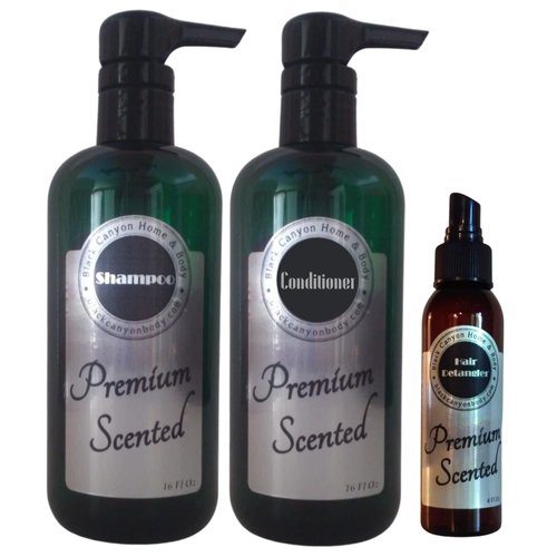 Black Canyon Grape Candy Scented Argan Oil Hair Shampoo, Conditioner and Hair Detangler