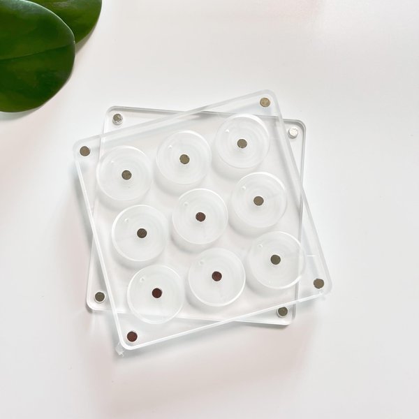 UDTIP New Empty Acrylic DIY Your Own Magnetic Eyeshadow Palette All Transparent Elegant Eye Shadow Makeup Palette Make-up mixing palettes sold empty 26mm*9 holes