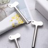 Azure Zone, 10 Pcs Stainless Steel Toothpaste Tube Squeezers Key Roller Tube Creams Paint Squeezer Tool for Bathroom Hair Dye Cosmetic