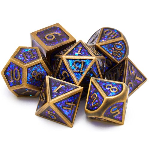 Metal dice Set D&D, Polyhedron DND Dungeons and Dragons Metal DND dice Set, Suitable for Pathfinder RPG Shadow Run Savage World and Other Role-Playing Game dice Sets