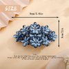 Aimimier Flower Crystal Hair Barrettes Shiny Rhinestone Hair Spring Clips Gem Hair Pins Bridal Hairpiece Wedding Hair Accessories for Women (Blue)