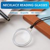 TERAISE Reading Glasses Necklace Readers for Women Anti-loss Lightweight Eyeglasses Portable Monocle Glasses with Exquisite Case(Blue-4.0X)