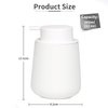 BosilunLife Foam Hand Soap Dispenser - 12 oz Bathroom Lotion Hand Pump Dispenser White Foaming Soap Dispenser Ceramic Dish Liquid Dispenser for Kitchen Hand Wash Dispenser (Rubber Paint)