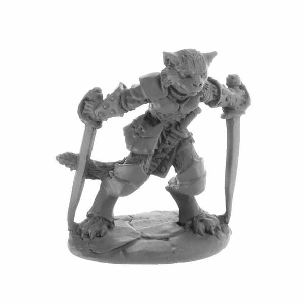 Reaper Miniatures Catfolk Rogue Shadoweyes Miniature Figure 25mm Heroic Scale Reaper Bones USA