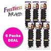 Freetress Synthetic Crochet Bulk Baid Hair - GOGO CURL 26" (6-Pack, 4)