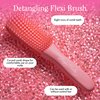 Rizos Curls Detangling Flexi Brush, Detangle Curly, Coily & Kinky Curls, Shower Brush, Reduce Hair Loss & Breakage, Distribute Product and Add Shine, Pink