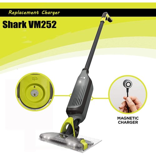 Replacement Shark VM252 Vacmop Charger Power Adapter Compatible with Shark VM252 VM252C QM252 VM250 Cordless Hard Floor Vacuum Mop Magnetic Charger (Magnetic Charger)