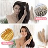 Abeillo Hair Brush Cleaner Tool Set - 4 Pieces Comb Cleaning Brush Hair Brush Cleaner Rake for Removing Hair Dust Home Salon Use (4 Style, Black, Oblong, Double Head, All Hair Types)