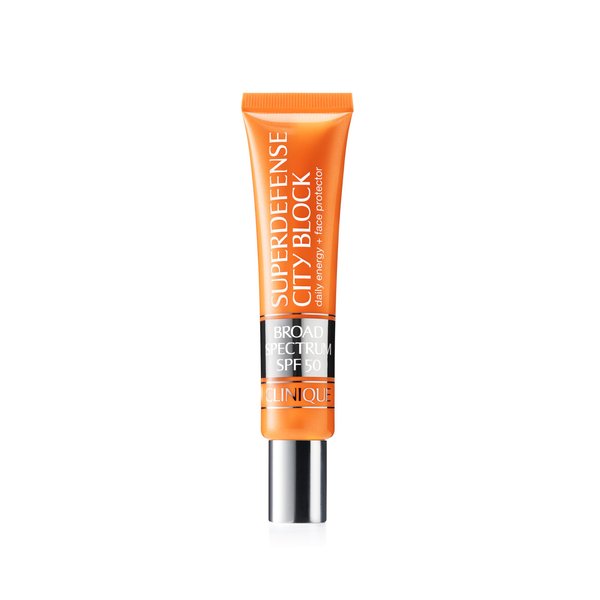 Clinique Superdefense City Block Oil Free Broad Spectrum SPF 50 Daily Energy + Face Protector | Sheer, Weightless Makeup Primer + Sunscreen, 1.4 fl. oz.