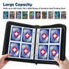 Trading Card Binder 4 Pocket, GEAoffice PU Cover 400 Pockets Card Collection Binder, Card Holder Folders for Standard Size Card, Sturdy Card Album for MTG, TCG, Game & Sports Cards, Navy Blue