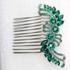 Faship Green Crystal Hair Comb