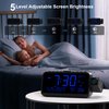 Projection Alarm Clock for Bedroom with Weekday/Weekend Mode,Digital Clock with 350° Projector,5-Level Dimmer,Adjustable Volume,Temperature & Humidity Monitor,Calendar,Snooze,12/24H,DST,Battery Backup