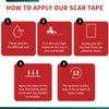 Medical Grade Silicone Scar Tape Advanced Adhesive Formulation (4cm x 300cm) Scar Removal Away Strips for Surgical Scars, Reusable Silicone Tape & Keloid Scar Treatment, C Section Silicone Scar Sheets