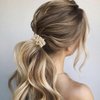 Fashey Pearl Hair Ties Elastic Ponytail Holder Beaded Hair Scrunchies Set Pearls Hair Bands Hair Accessories for Women and Girls(Pack of 3)