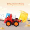 Coogam 4 Pack Friction Powered Cars Construction Vehicles Toy Set Cartoon Push and Go Car Tractor, Bulldozer, Cement Mixer Truck, Dumper for Year Old Boy Girl Kid Gift