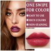 CAHIUYOA 3 Colors All in One Matte Nude Lipstick Lip Stain,Velvet Smooth Lip Stick Gloss Highly Pigmented Lip Color Lip Makeup,Waterproof Long Lasting Lipstick for Women Girls - 04