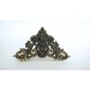Generic Medium gold and bronze triangle metal filigree hair claw clip fine thin hair