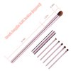 Eyeshadow Brushes,5pcs Eye Makeup Brush Set with Eyeliner Brush Eyeshadow Brush Concealer Brush Blending Brush Eyebrow Brush with Case, Pink Makeup Brushes for Travel
