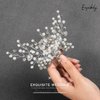 Easedaily Crystal Bride Wedding Hair Comb Silver Rhinestone Bridal Hair Piece Pearl Headpiece Hair Accessories for Women
