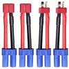 Youme 4pcs EC5 to Deans T Male Female Plug Connector Adapter Conversion Cable Wire for RC Lipo Battery Balance Charger RC Car Truck Boat Motor Controller ESC