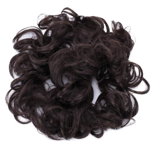 CAISHA by PRETTYSHOP Hairpiece Hair Wrap Heat-resistant Synthetic Fibres Curly Messy Updo Brown Chocolate HW5