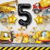 Construction Truck Balloons Construction Birthday Party Supplies Construction Trucks Party Decorations for Boys 5th Birthday Party Construction Tractor Themed Birthday Party Favor