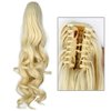 Miss U Hair Girl's 20" Long Blonde Curly Claw Jaw Ponytail Clip On Hair Extensions Hairpiece P10 (A07 Beige)