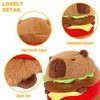 Ditucu Cute Hamburger Capybara Plush Burger Food Capibara Stuffed Animals Plushies Toys Hugging Gifts for Kids Brown 7.8 inch