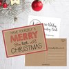 50 Kraft Holiday Greeting Cards, Cute Fancy Blank Winter Christmas Postcard Set, Bulk Pack of Premium Seasons Greetings Note, Happy New Years Cards for Kids, Business Office or Church Thank You Notes