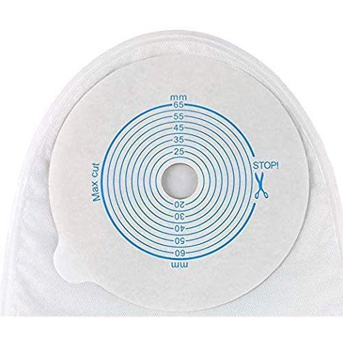 Disposable Colostomy Bags One-Piece Closed Stoma Bag Ostomy,Max Cut to Fit 20-65MM (3/4"-2 1/2") Pack of 10 PCS