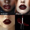 oygcee Burgundy Gothic Lip Gloss - Dark Red, Long-Lasting, Waterproof & Non-Sticky | Moisturizing, High Pigmented Vegan Lip Gloss for Bold Cosplay, Vampire & Halloween Makeup