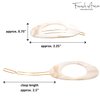 French Amie Oval Small 2 1/4” Celluloid Acetate Side Slide In Strong Hold Hair Clip Barrettes with Tige Boule Clasp for Girls and Women, Made in France (Ivory)