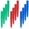 48 Pieces Plastic Cribbage Pegs 3 Colors Game Pegs Traditional Plastic Pegs Tapered Board Pegs Replacement Standard Pegs for Cribbage Traditional Board Game