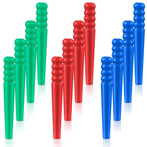 48 Pieces Plastic Cribbage Pegs 3 Colors Game Pegs Traditional Plastic Pegs Tapered Board Pegs Replacement Standard Pegs for Cribbage Traditional Board Game
