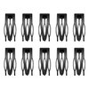10 Pcs Double Grip Hair Clips, Sightor Metal Snap Hair Clips Hair Barrettes for Women Hair Making Salon Supplies Hair Accessories (Black)