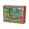 Cobble Hill 1000 Piece Puzzle - DoodleTown: Par for The Course - Sample Poster Included