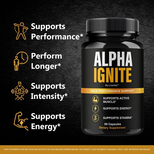 (5 Pack) Alpha Ignite Capsules - Official Alpha Ignite Pills Advanced Formula Support Maximum Strength, Natural AlphaIgnite Supplement for Overall Health & Wellness Reviews, 300 Capsules for 5 Months