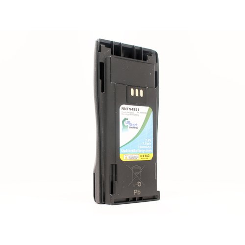NNTN4851A Battery with Clip for Motorola CP150, EP450, NNTN4970, PR400, CP140, CP200 Two-Way Radio (1000mAh, 7.5V, NI-CD)
