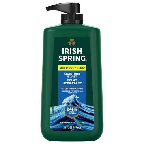 Irish Spring Moisture Blast Body Wash, 30 Oz Pump