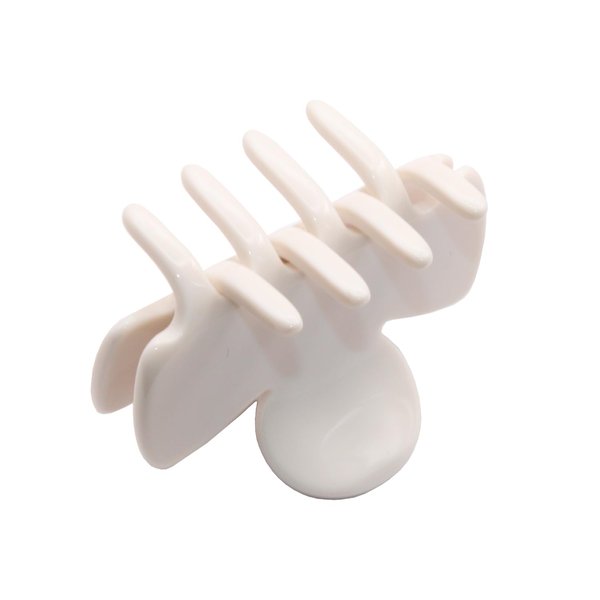 French Amie Grace Small 2” Cellulose Acetate Handmade Non Slip Flexible Hair Claw Clip for Thin Hair Women Hair Accessories, Made in France (Solid Ivory)