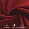 Aquazolax French Door Curtain Window Treatment - Blackout Thermal Curtains 25"x40" French Door Panels Solid - 1 Panel, Red