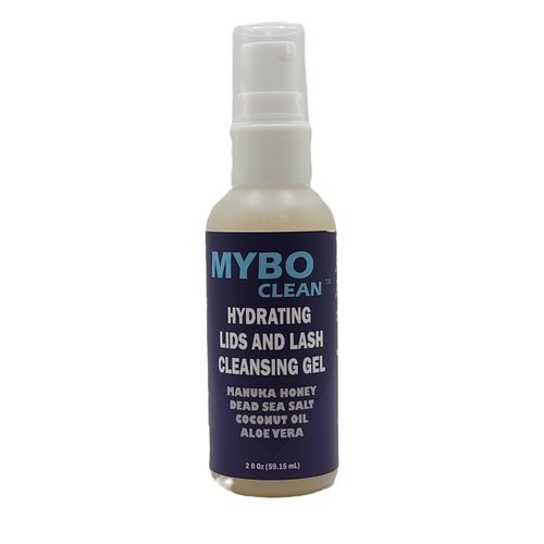 Mybo Clean Hydrating Lids and Lash Cleansing Gel, Manuka Honey UMF 16+, Aloe Vera, Coconut Oil, Dead Sea Salt, 2 Fl Oz