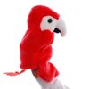 Plush Parrot Hand Puppets Birds Stuffed Animals Toys for Imaginative Pretend Play Storytelling Red