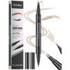 Microblading Eyebrow Pen, Eyebrow Pencil 2-in-1 Dual Ended Eyebrow Pen with 2-Fork-Tip and Precise Brush-Tip, Microblading Eyebrow Pen for Natural Hair-Like Brows, Long Lasting (01#LIGHT BROWN)