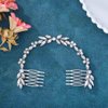 Honbay 50PCS 5 Teeth Metal Hair Combs Hair Side Combs Hair Clip Combs Twist Combs Wedding Bridal Veil Combs Wig Combs Headpieces Accessories Combs Updo Bun Chignon Hair Styling Accessories