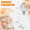 Funmit Mixers Accessories K45WW Wire Whip K45DH Dough Hook K45B Coated Flat Blade Paddle with Scraper Replacement for Kitchen Tilt-Head Aid Stand Mixer Attachments- Stainless Steel