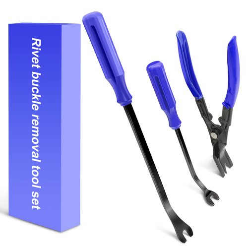 Clip Pliers Trim Upholstery Tools - 3 Pack Car Removal Tool Set to Remove Rivets Fasteners Push Pins, Clips Puller Kit for Door Dash Dashboard Panel Body Repair Tools
