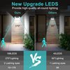 Solar Motion Sensor Lights Outdoor, [3 Modes/4 Pack/188 LED] 270° Wide Angle Lighting, Security Solar Powered Wall Lights, IP65 Waterproof Flood Lights for Fence Porch Yard Patio(White)